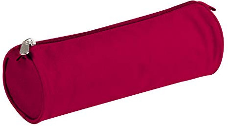 Clairefontaine 8112C Schlampermäppchen (Textil Basic, rund, Ø7 x 22cm) 1 Stück rot