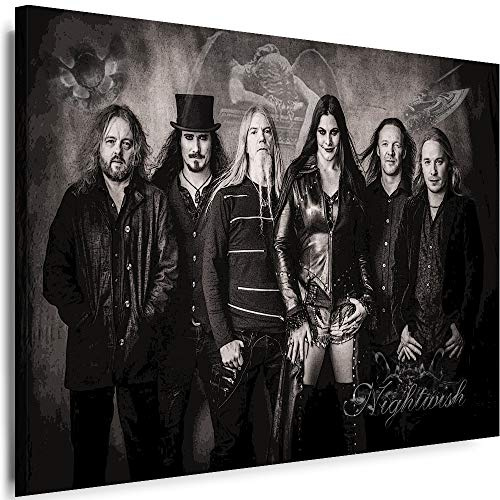 Myartstyle - Bilder Nightwish Band 80 x 60 cm Leinwandbild XXL - Wandbild 1 Teilig - Gerahmter Kunstdruck Musik w-s-2023-158