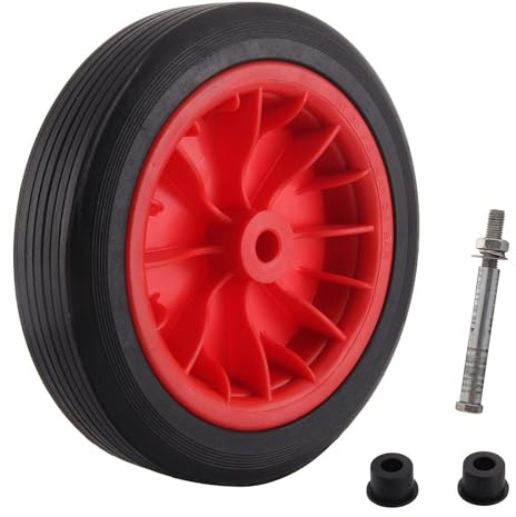 Youyijia 1Pcs 12 Wheelbarrow Wheel 3.50-4.00/8 + 120mm PU Puncture Proof Solid Industrial Wheelbarrow Wheel Replacement Tyre for Most Unicycles Truck Garden Trolley Wheel Barrows