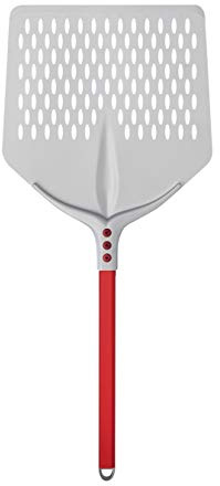 Cerutti Inox Srl 752F33E Pizzaschaufel, quadratisch, perforiert, Linie Tulip, 33 x 33 cm mit Griff 30 cm, aus eloxiertem Aluminium