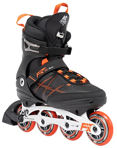 K2 F.I.T. 80 - Pattini in linea da uomo, colore: nero/rosso, 30G0415.1.1.050