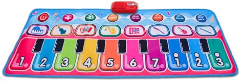 Bontempi | RhythmRug Elektronischer Musikteppich zum Tanzen und Melodiieren | mit jedem Schritt 130 x 48 cm