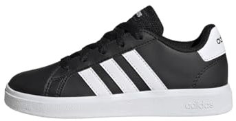 adidas Unisex – Barn Grand Court Sneakers, Core Black/Ftwr White/Core Black, 34 EU