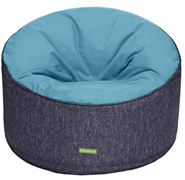 Gardenista runder Bean Bag für Erwachsene Sitzsack 90x60cm Wasserabweisender Stoff Gaming sitzsäcke mit füllung Komfortabler Indoor Outdoor Sitzkissen Sessel für Wohnzimmer,Garten,Terrasse (Blaugrün)