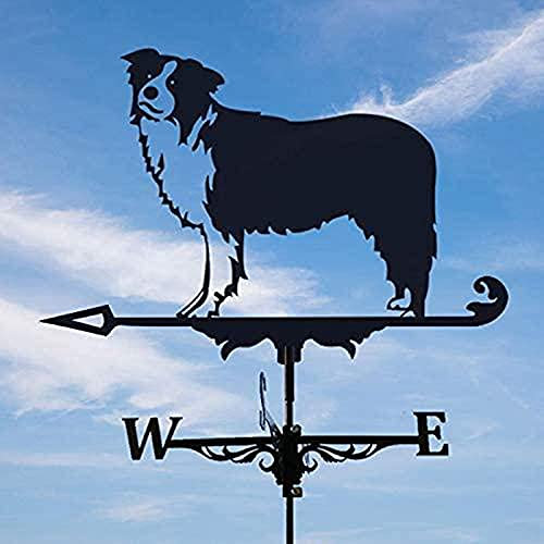 EICOFF Girouette Fonctionnelle Canine, Direction, Support de Toit pour girouette, girouette à Toit Volant soufflé par Le Vent, girouette métallique