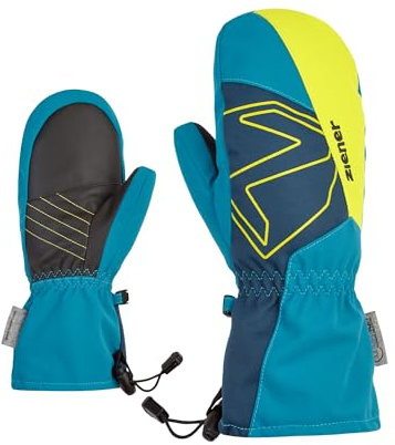 Ziener Junior Lavalino As Aw Mitten Blau - wasserdichte stylische Kinder Skifäustlinge, Größe 7 - Farbe Teal Crystal