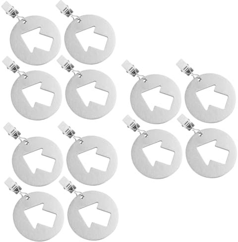 Zerodeko 12pezzi Clip per Tovaglia Acciaio Inossidabile Supporto Antivento per Tovaglioli da Picnic e Ristorazione Design Freccia Leggeri e Portatili