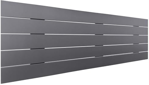DHOME Sänggavel i Återvunnet MDF-Trä Horisontell Pallstil Pallbädd Inkluderar Beslag (145x46 Palet 5, Solid Grå)