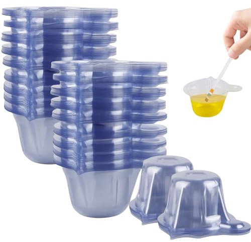 200 Stück Epoxid-Mischbecher aus Kunststoff, 50ml Urinprobenbecher Urinbecher, Einwegmischen Rührbecher, Einweg-Urinprobenbecher aus Kunststoff für Ovulationstest Schwangerschaftstest pH-Test