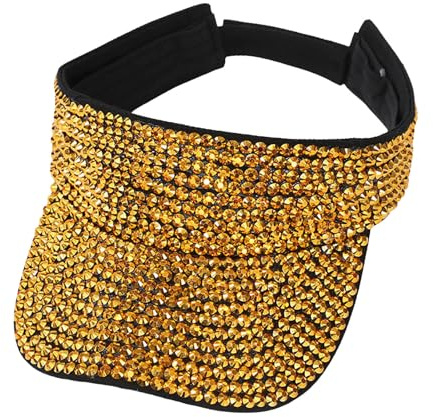 Unisex Strass Visor Cap Sonnenschild Caps Verstellbar Sonnenhut Schirmmütze Sonnenschild Baseballhut Kappe Sommerhut Outdoor Sport Sonnenschutz Tenniskappe Visor Strandvisor mit Sonnenhut Teenager