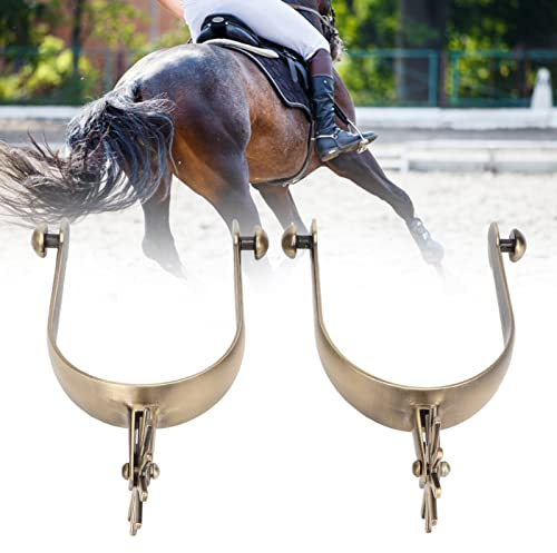 EIMSOAH 2 Stück Vintage Sporen aus Zinklegierung Professionelle Reitsporen für Pferdesport Reitwettbewerbe Roping Equipment