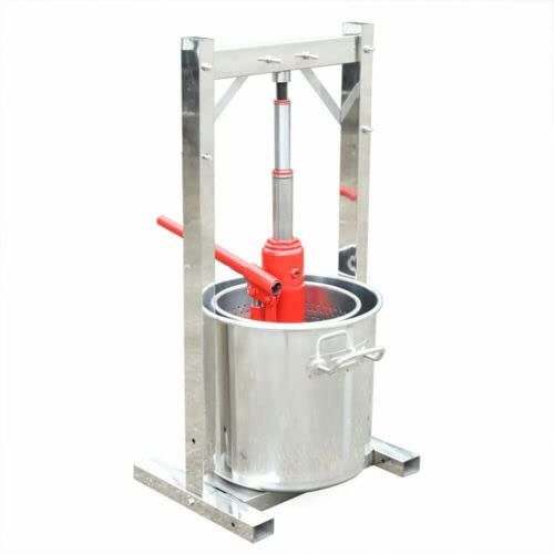 Pressoir à fruits et à vin de 12 L, équipement de fabrication de vin de cidre de raisin hydraulique, presse à fruits, presse à cidre de raisin, fabricant de cidre de pomme avec supports en acier inoxy