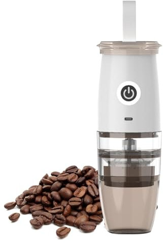 Elektrisk kaffekvarn - Bärbar kaffekvarn med bönor | 7,4 V manuell