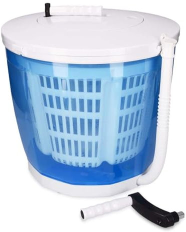 MGHRUE Mini Machine À Laver Manuelle 2 en 1, Essoreuse, Laveuse À Turbine À Manivelle, Laveuse À Linge De Voyage Non Électrique, Sèche-Linge pour Camping, Appartements, Dortoirs, Camping-Car