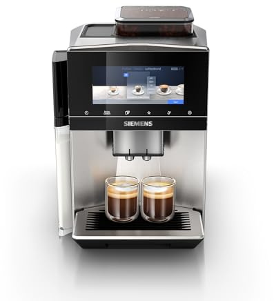 Siemens Kaffeevollautomat EQ900 plus, großes farbiges TFT-Display, autom. Reinigungsystem via Kartuschen, 36 Heiß- und Kaltgetränke, Cold Brew, Doppeltassenfunktion, super leise, Edelstahl, TQ905DZ3