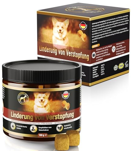 GastroBalance linderung verstopfung beim Hund – 60 weichen kausnacks abführmittel für Hunde 100% natürliche Wirkstoffe (Bacon-Geschmack) (Deutsch)