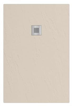 Piatto doccia in marmoresina rettangolare 80x120 cm SABBIA finitura pietra estasi LONDRA