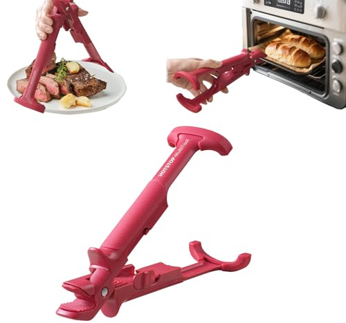 Bowl Clip, Multi-Purpose Anti-scald Bowl Gripper, Pizza Tongs for Pizza Trays with Non-Slip Silicone Retriever Tongs, Kitchen for Hot Air Fryer for Lifting, Hot Bowls, Bowls, Pot