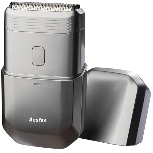 Compact Electric Foil Shavers for Men Face - Portable Travel Electric Razors for Mens Bald Head Waterproof Wet/Dry - Dual-Action Blades for Close Stubble Shaving - USB-C Rechargeable