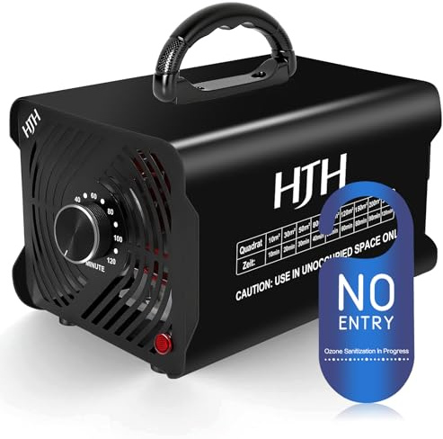 Purificador de aire 30000 mg/h, con temporizador de 120 minutos, purificador de aire de 300 ㎡, para coche, apartamento, olores de mascotas, habitación, humo y olores de cocina, color negro