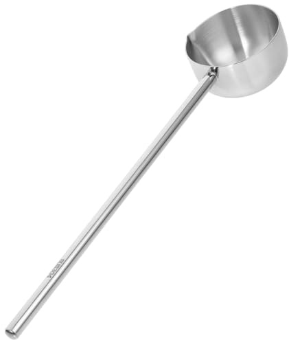 STOBAZA Cuchara Sopera De Acero Inoxidable Cuchara Para Agua y Cucharón Para Sopa Resistente Al Desgaste Para Uso Cocina Con Mango