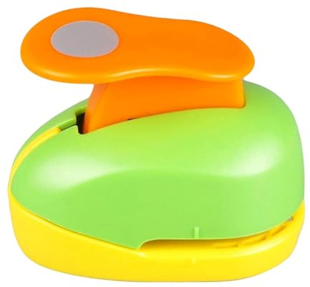JISADER Perforadora de Papel Compacta para Scrapbooking Álbumes Etiquetas Tarjetas Material PP Resistente Adecuada para Niños Regalos Decoración, Círculo, Individual