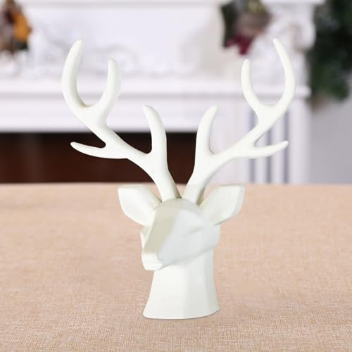 Jul hjort epoxigjutform, silikon hjort juldekoration, 3D hjorthuvud horn älg form, 15,5 x 16 cm, för Sugarcraft tårtdekoration, lerskulpturer, konstverk