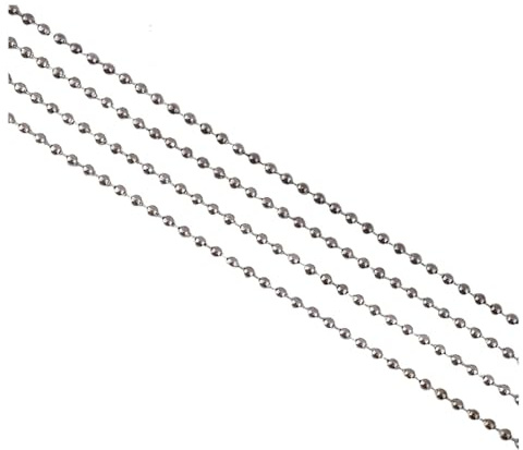 AMENGJ Catena a Palline Catene di Perline a Sfera in Lega Metallica da 5 m for collane, Accessori for la creazione Gioielli Fai Te(Color 4,2.0mm 5M)