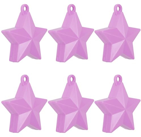 VICASKY Set 6 Pezzi Pesi per Palloncini a Stella Cava Regolabili Accessori per Ancoraggio Matrimonio e Feste Peso Marrone Chiaro Riutilizzabile per Decorazioni Interne ed Esterne