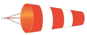 YGSGJSP Windsack 60/80/100 cm Windsack Outdoor Windrichtung Messung Reflektierende Gürtel Rip-Stop Wetterfahne for Flughafen Aviation Garten für draußen(60cm)