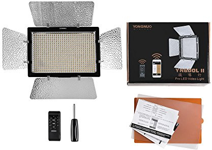 Yongnuo LED-Strahler YN-600L II 5500°K 600 LEDs mit Fernbedienung und Bluetooth-Modul zur Steuerung von Smartphone iPhone über App