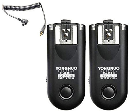 Yongnuo RF-603 II N3 Déclencheur de Flash sans Fil 2,4 GHz récepteur/déclencheur sans Fil pour Nikon D90/D3100/D5000/D7000, etc.