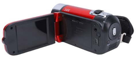 VBESTLIFE Full HD 270 ° Rotation 720P 16X Haute Définition Numérique Caméscope Vidéo DV Caméra(Rouge)
