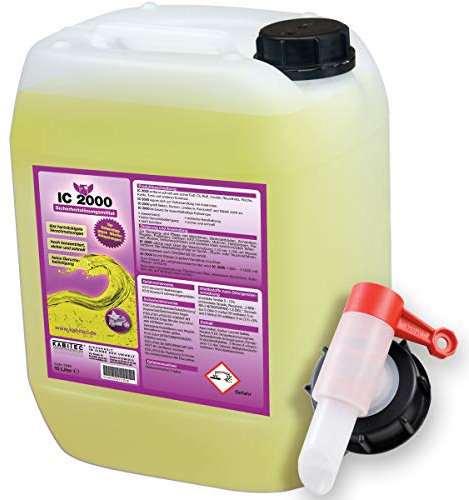 KABITEC IC 2000 Sicherheitslösungsmittel ohne Duftstoffe (1x 10 Liter Kanister) inklusive gratis Fasshahn, Universal-Reiniger in Profi-Qualität, Nikotinentferner Industriereiniger Konzentrat