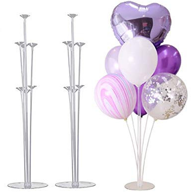 Coriver Balloon Tree, Altezza Tavolo Stand per Mongolfiera con Supporto in plastica, Matrimonio, Compleanno