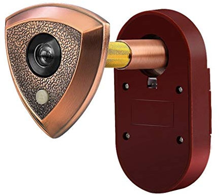 ARCH Haushalt Tür Tür Spiegel Türspion Kamera Mit Türklingel Two-in-one-Metall-Universal-One Mit Abdeckung 180 Grad Überwachungskamera (Color : Door Thickness: 65-10mm)