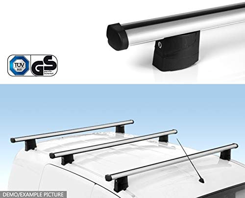 AuCo Profi Lastenträger/Dachträger - 3 Barren System - Kompatibel mit VW T5 Bus Transporter Multivan