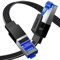 UGREEN Cable Ethernet Red RJ45 Lan Cat 8 40Gbps 2000MHz Plano Trenzado Nylon, Compatible con Steam Deck PS5 PS4 Xbox X S PC Box Router Servidor NAS Cat 7 Cat 6 Cat 5, 1M