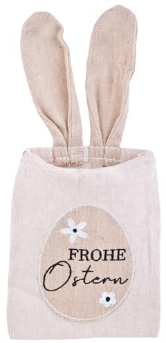 1 x Stoffbeutel Frohe Ostern mit Hasenohren 30 cm/Geschenktasche/Osternest/Ostern