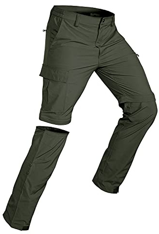 Wespornow Wanderhose Herren Zip-Off: 3 in 1 Atmungsaktiv für Trekking | Abnehmbar Outdoor Funktionshose, Schnelltrocknend, 4-Wege-Stretch, 5 Taschen, Cargo Style-Ideal für Wandern, Reisen & Sommer