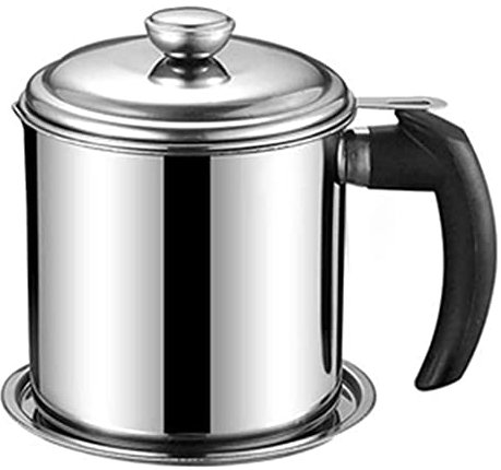 Saucentrenner und Fetttrenner machen gesündere Soße, Suppe oder Sauce fettfrei, Edelstahl-Ölfilter, Suppenschüssel mit Griff, Mehrzweck-Küchenwerkzeug, Silber
