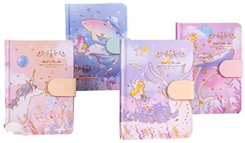 Carino Notebook 112 Fogli Pagina A Colori Illustrazione Pulsante Magnetico Bella Diario Bambini Studente Agenda Notepad