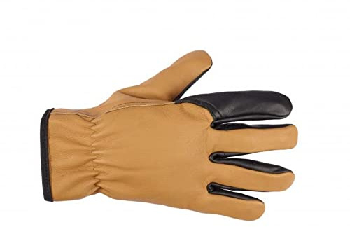 Solidur GA16 - Gant de Jardinage en Cuir Noir et Beige - Confort et Protection Exceptionnels - Conception et Matériaux de Haute Qualité - Taille T9, Multicolore, Taille unique