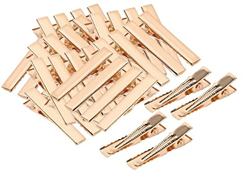 SM SunniMix 500x pinces à cheveux alligator, pince à cheveux dorée à une seule broche pour accessoires de cheveux bricolage, 46mm