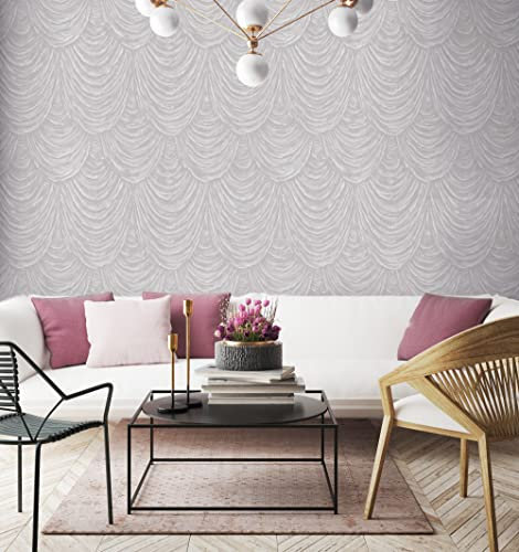 GAULAN 681141 Papier peint vinyle effet tissu en suspension haut-relief pour mur salon cuisine bain chambre couloir meuble salle à mange tête de lit - Rouleaux de 10 m x 1,06 m