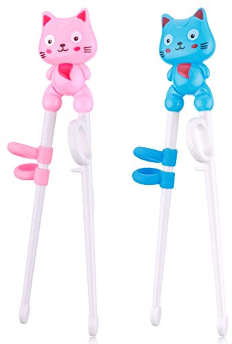 Abeillo Essstäbchen Hilfe für Kinder Erwachsene, Training Essstäbchen, Chinesische stäbchen, Kawaii Sushi Stäbchen Kinder - 2 Stil