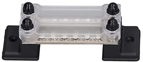 Stromverteilerblock mit 12 Pfosten, 48 V, 150 A, Zweireihige Anschlussklemmen, Sammelschiene mit M4-Schrauben und M6-Bolzen
