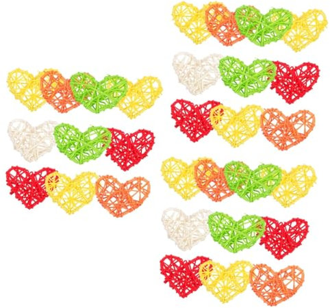 Housoutil 3 Sets Hochzeitsdekorationen Home Gewebter Rattan Craft Einfaches Hohles Schmücken Für Festival-Layout-Requisiten 10 Stück * 3
