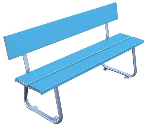 LLZJDDPLY Gartenbank wetterfest, Gartenbank, Metall-Stahl-Bank mit Rückenlehne, modernes Latten-Design for Terrasse, Rasen, Hof, Veranda – 5 Farben (Color : A, Size : 150cm)