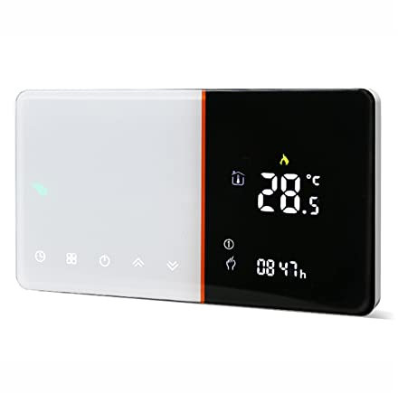 USKI Trottinette de Piscine WiFi Smart Thermostat Électrique Chauffage Eau/gaz Température Température Télécommande Thermostat Nouveau(BHT-005,GB(with WiFi))
